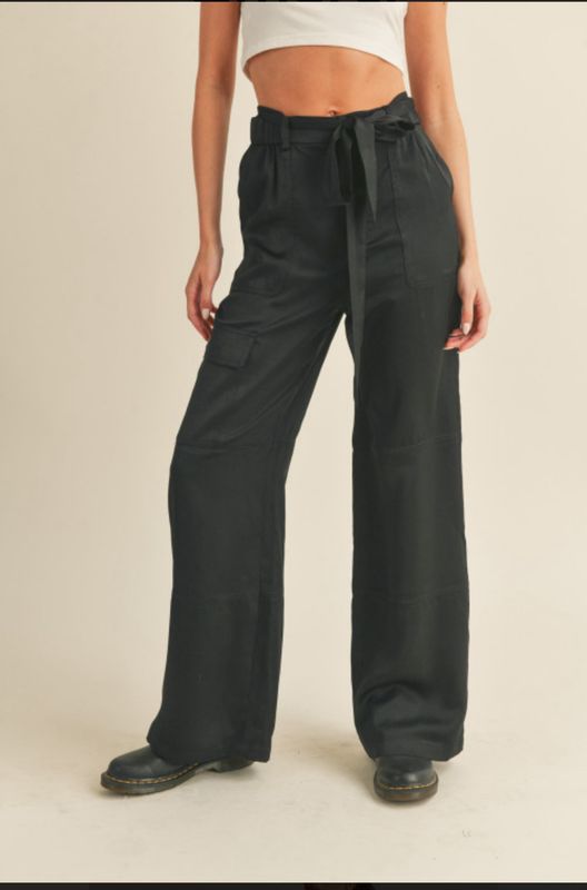 Satin Cargo Pant