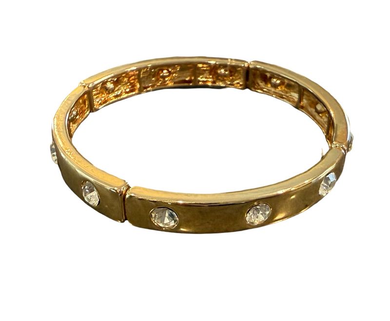 Fleischman CZ Stretch Bracelet GOLD
