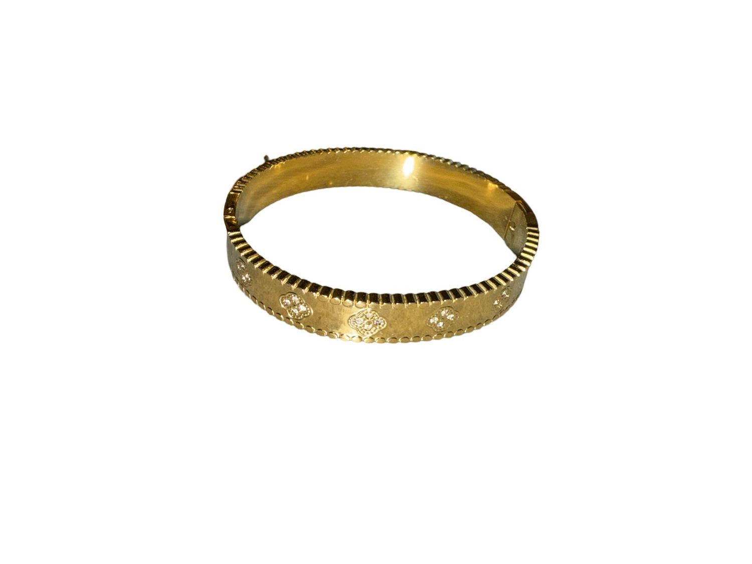 Lune CZ Clover Bracelet GOLD