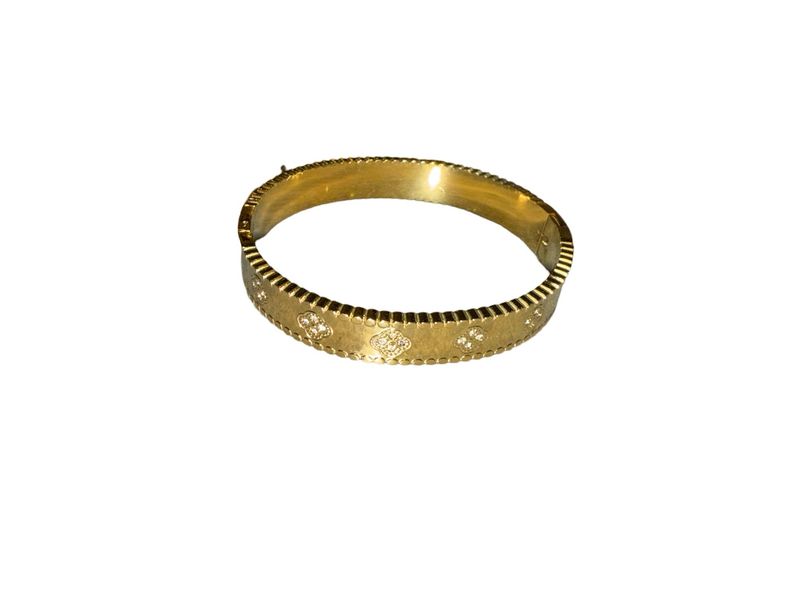 Lune CZ Clover Bracelet GOLD