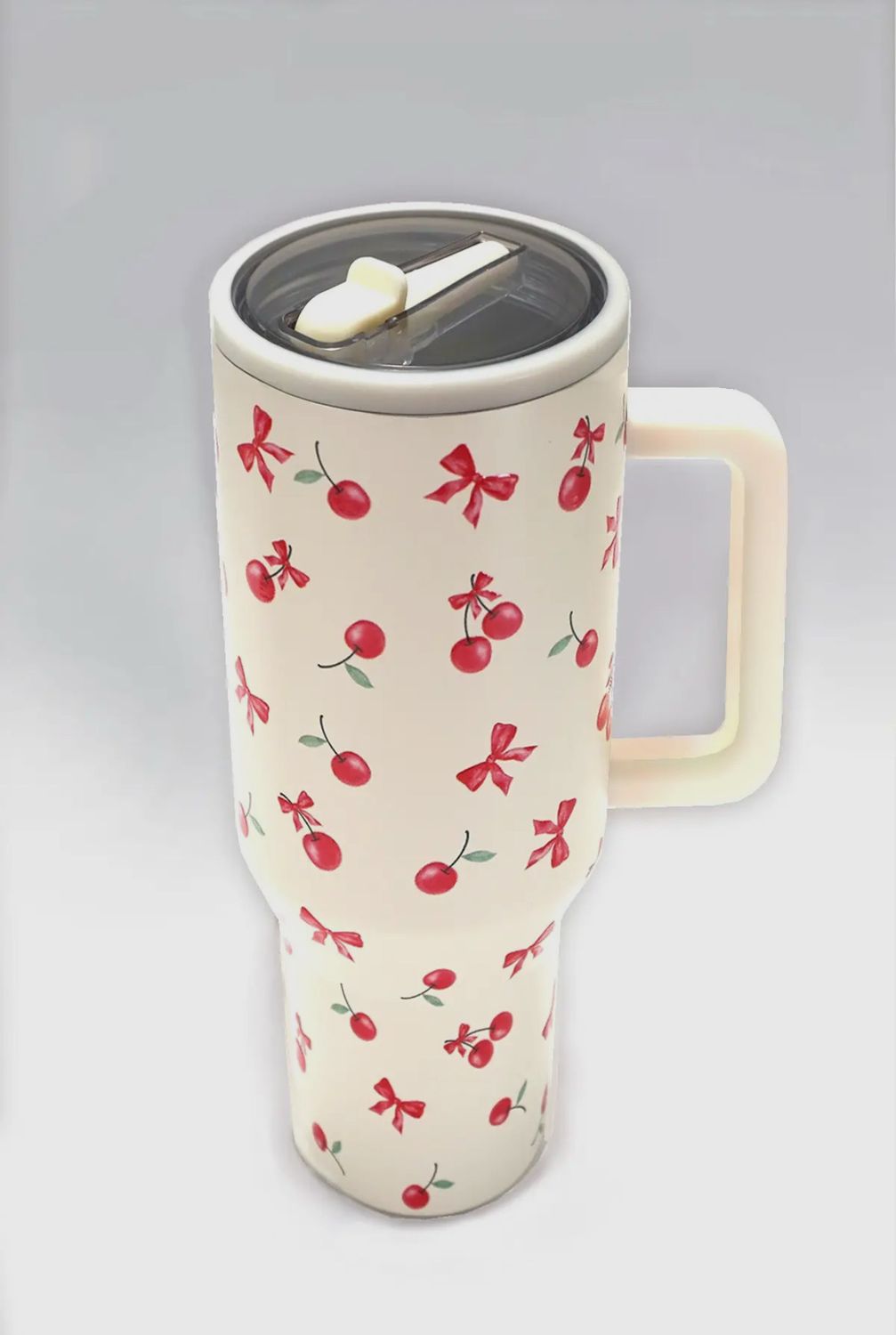 Cherry Cream Steel Vacuum Tumbler