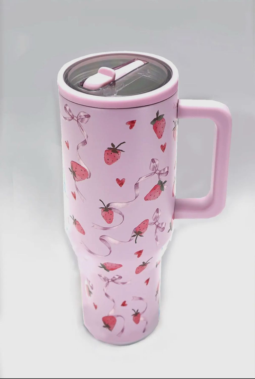 Strawberry Pink Sand Stainless Steel Vacuum Tumbler