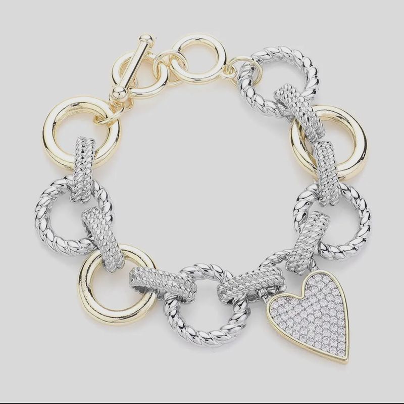 Heart Link Pendant Necklace