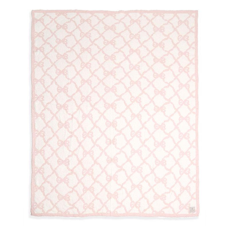 Bow Pattern Printed Reversible Throw