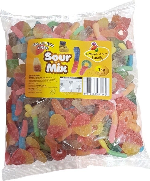 Lolliland Sour Mix 1kg - Gluten Free
