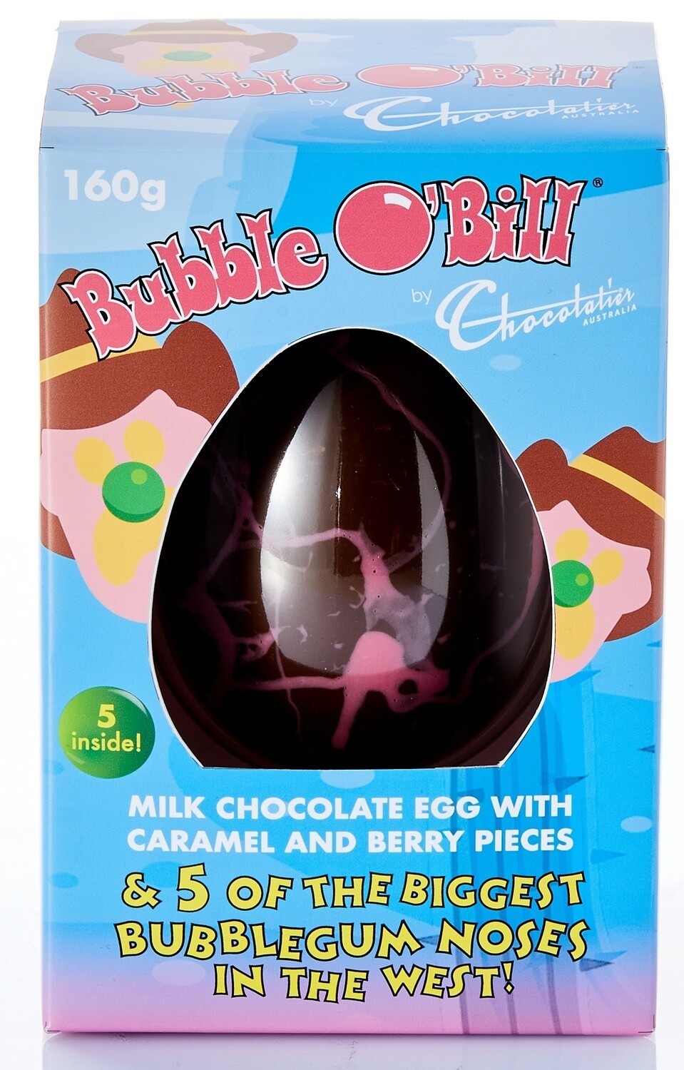 Chocolatier Bubble O Bill Milk Chocolate Egg 160g