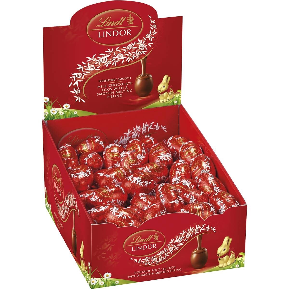 Lindt Lindor Milk Chocolate Eggs 100x18g