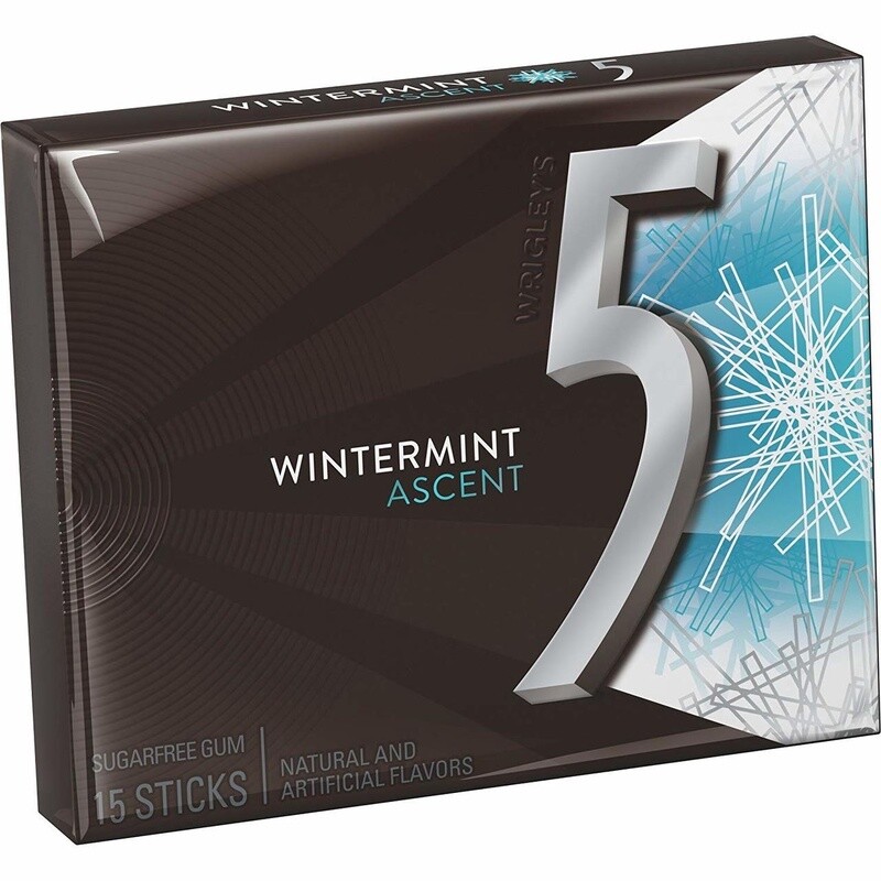 5 Gum Wintermint Ascent 15 Sticks pack