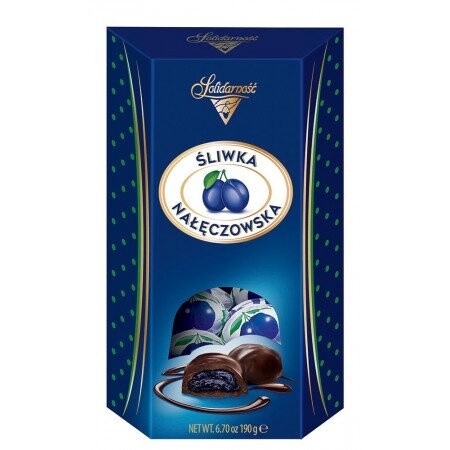 Solidarnosc Candied Plums in Coca Cream Chocolate 190g