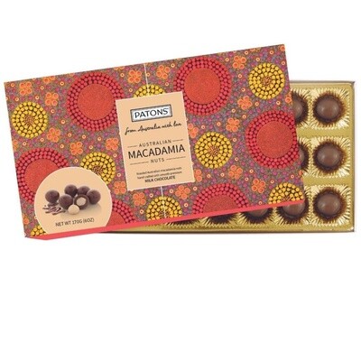 Patons Macadamia Nuts Milk Chocolate - Aboriginal Art 170g