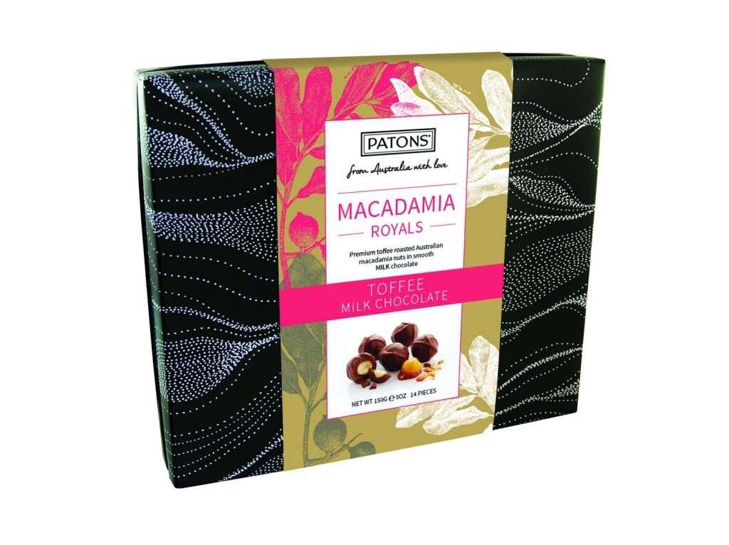 Patons Macadamia Nuts Milk Chocolate - Royals Toffee 150g