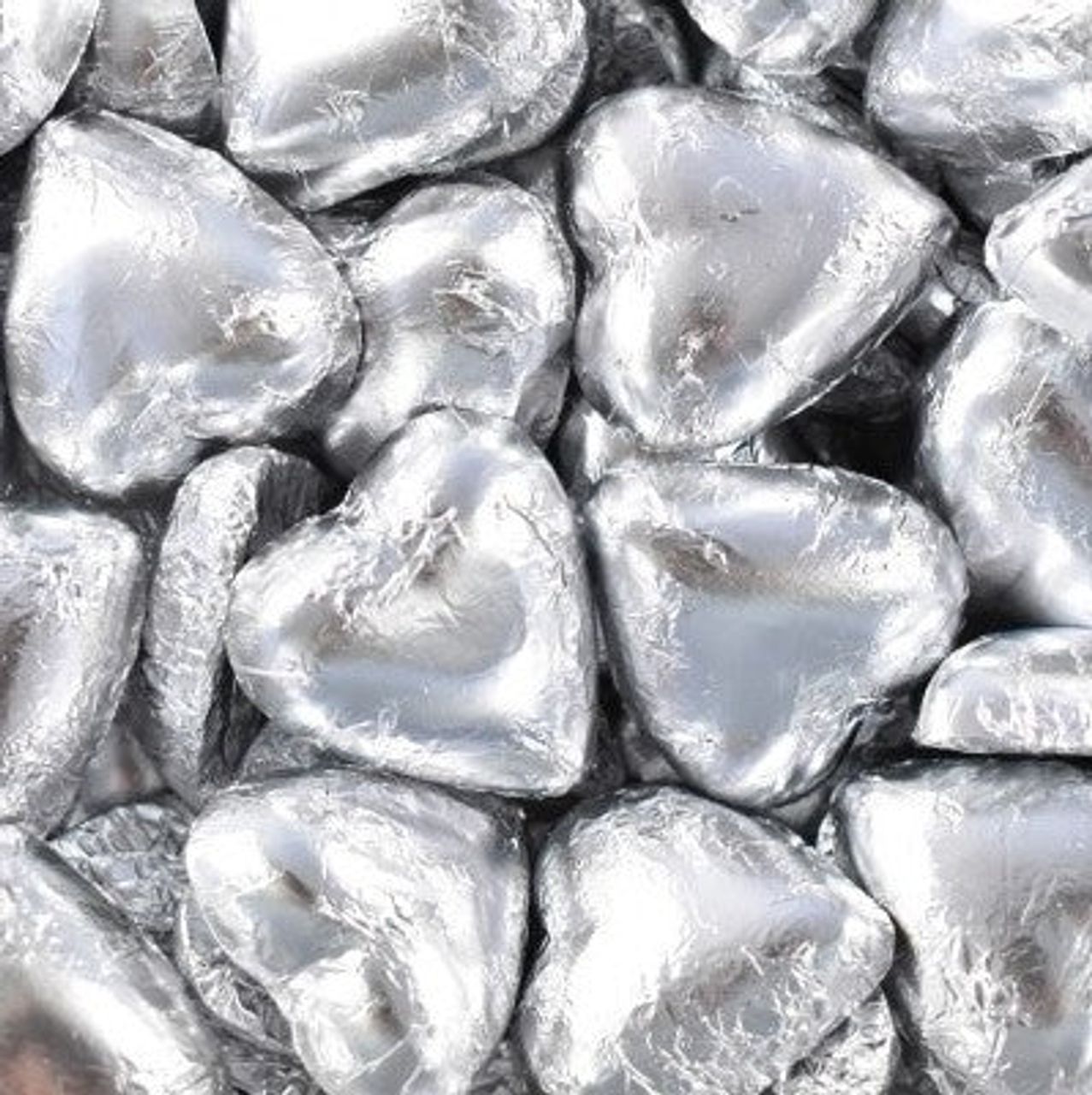 Lolliland Silver Milk Chocolate Hearts 500g