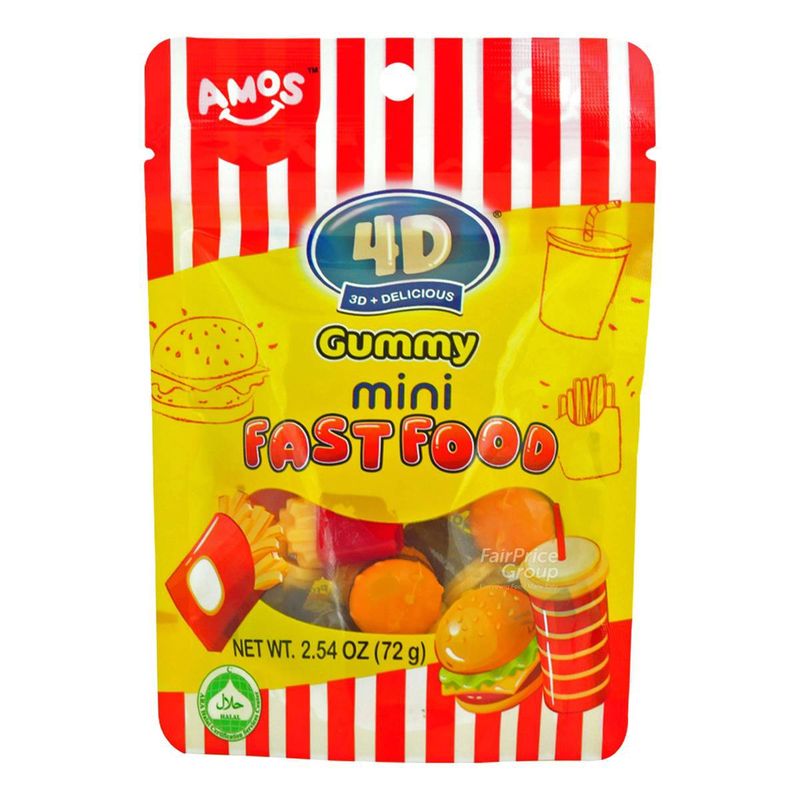 4D Amos Gummy  Mini Fast food 198g