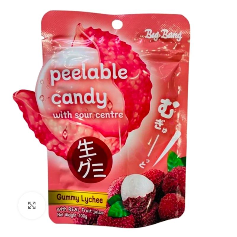 Big Bang Peelable Candy Lychee 100g