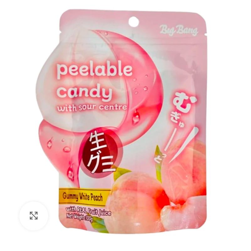 Big Bang Peelable Candy Peach 100g
