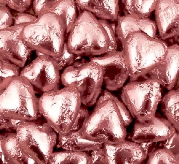 Lolliland Rose Gold Milk Chocolate Hearts 500g