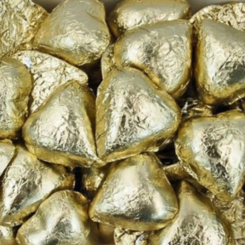 Lolliland Gold Chocolate Hearts 500g