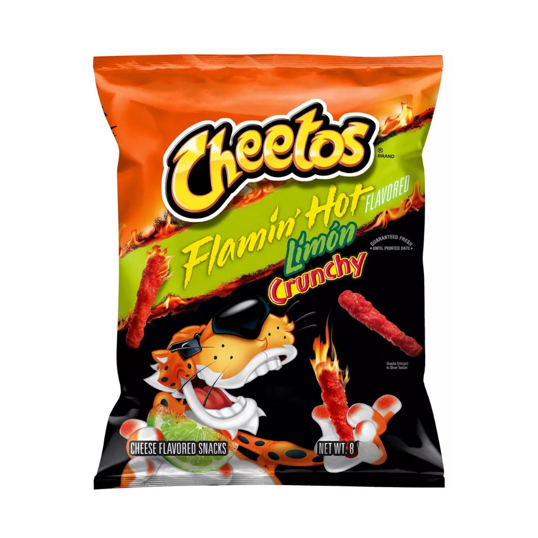 Cheetos Crunchy Flamin' Hot Limón Cheese Flavoured Snacks 226.8g