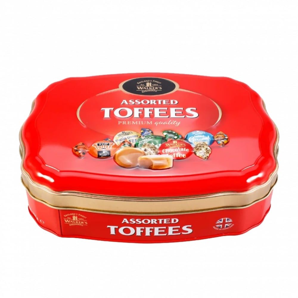 Walker's Premium Quality Assorted Toffees Tin 250g