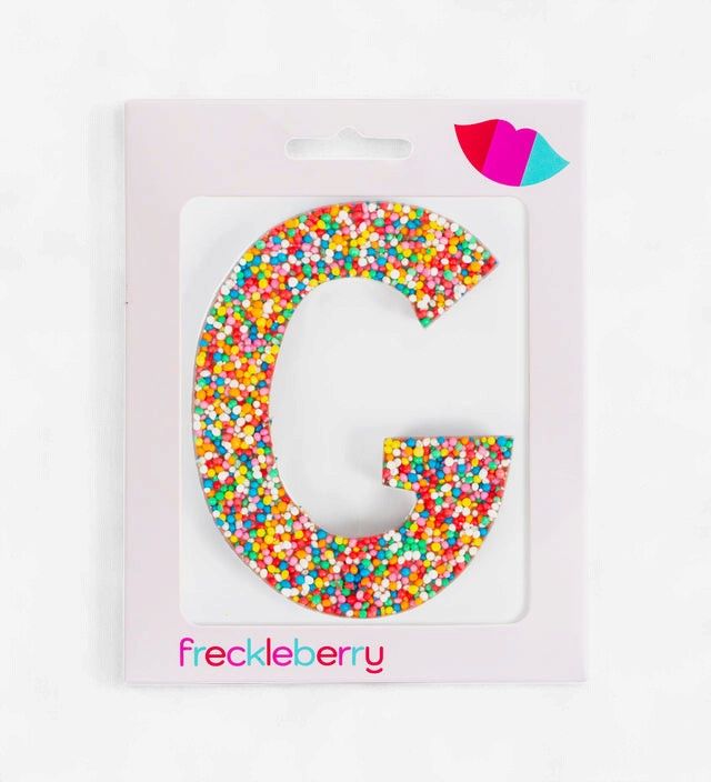 Freckleberry Milk Chocolate Freckle Letter G 40g