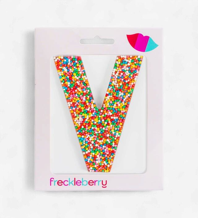 Freckleberry Milk Chocolate Freckle Letter V 40g