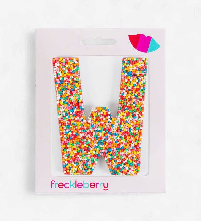 Freckleberry Milk Chocolate Freckle Letter W 40g