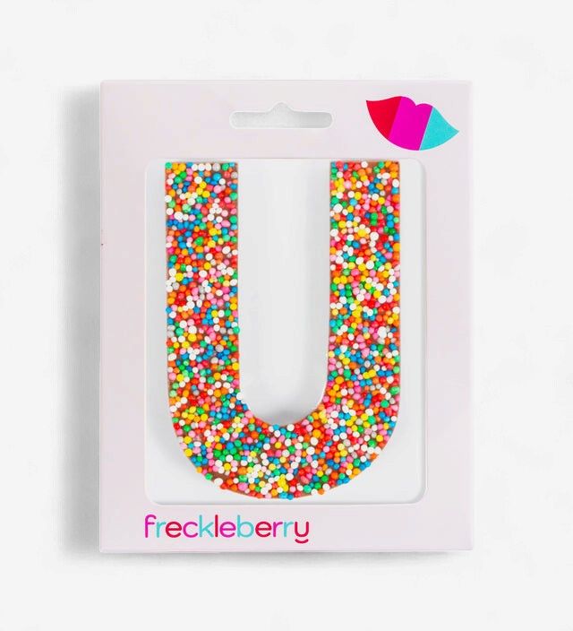 Freckleberry Milk Chocolate Freckle Letter U 40g