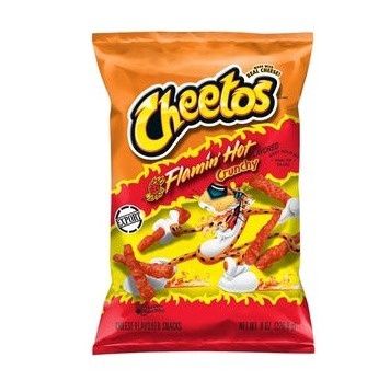 Cheetos Crunchy Flamin' Hot Cheese Flavoured Snacks 226.8g