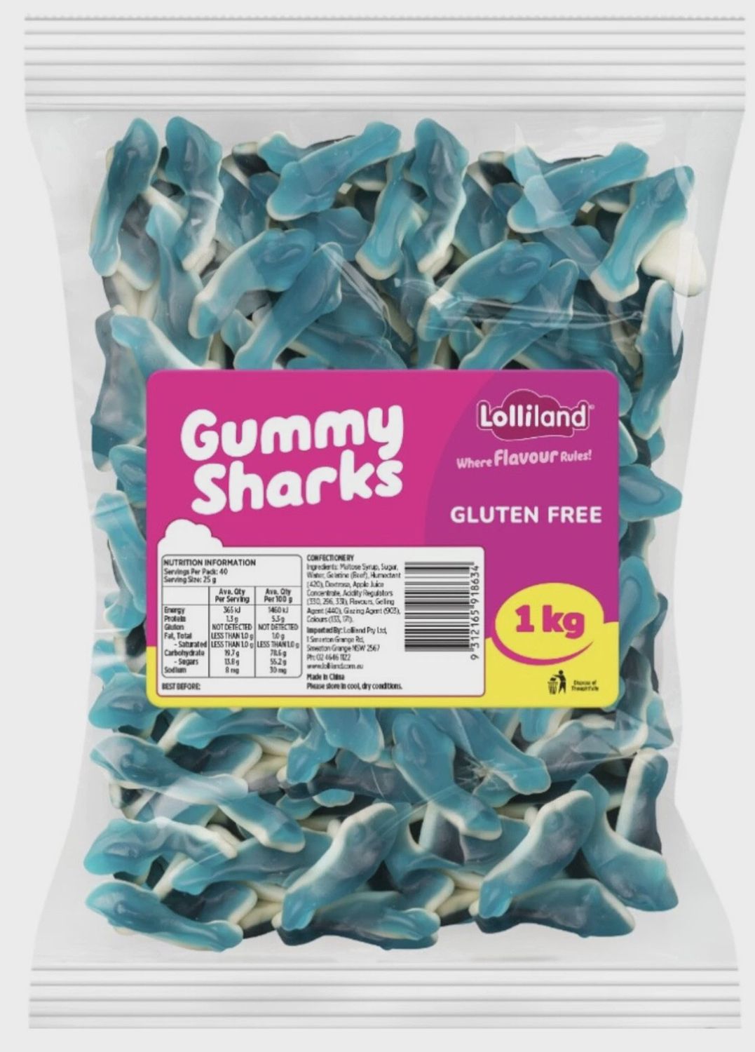 Lolliland Family Sharks 1kg