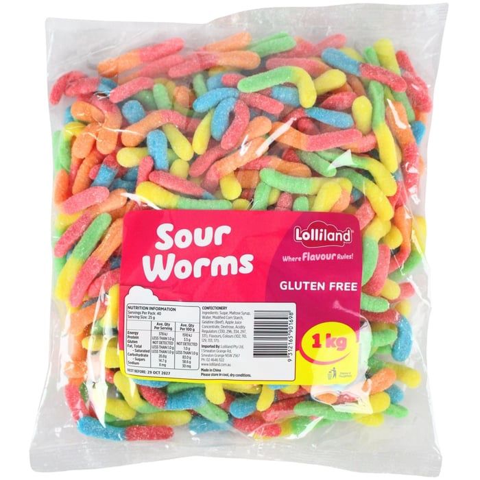 Lolliland Sour Worms 1kg