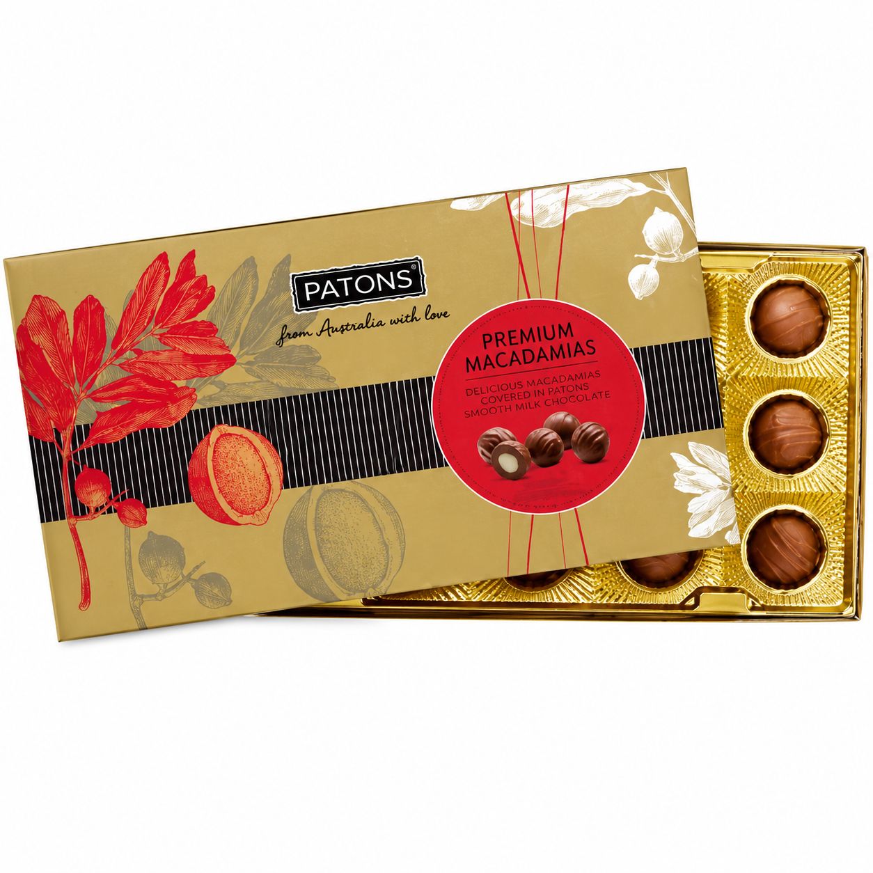 Patons Macadamia Nuts Milk Chocolate Premium Macadamias
