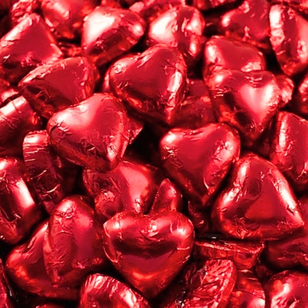 Lolliland Milk Chocolate Red Hearts 500g
