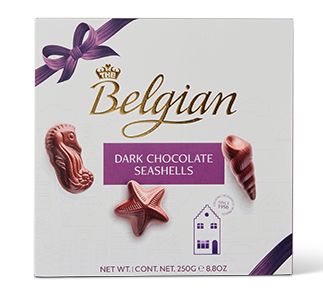 The Belgian Chocolate Dark Chocolate Seashells 250g
