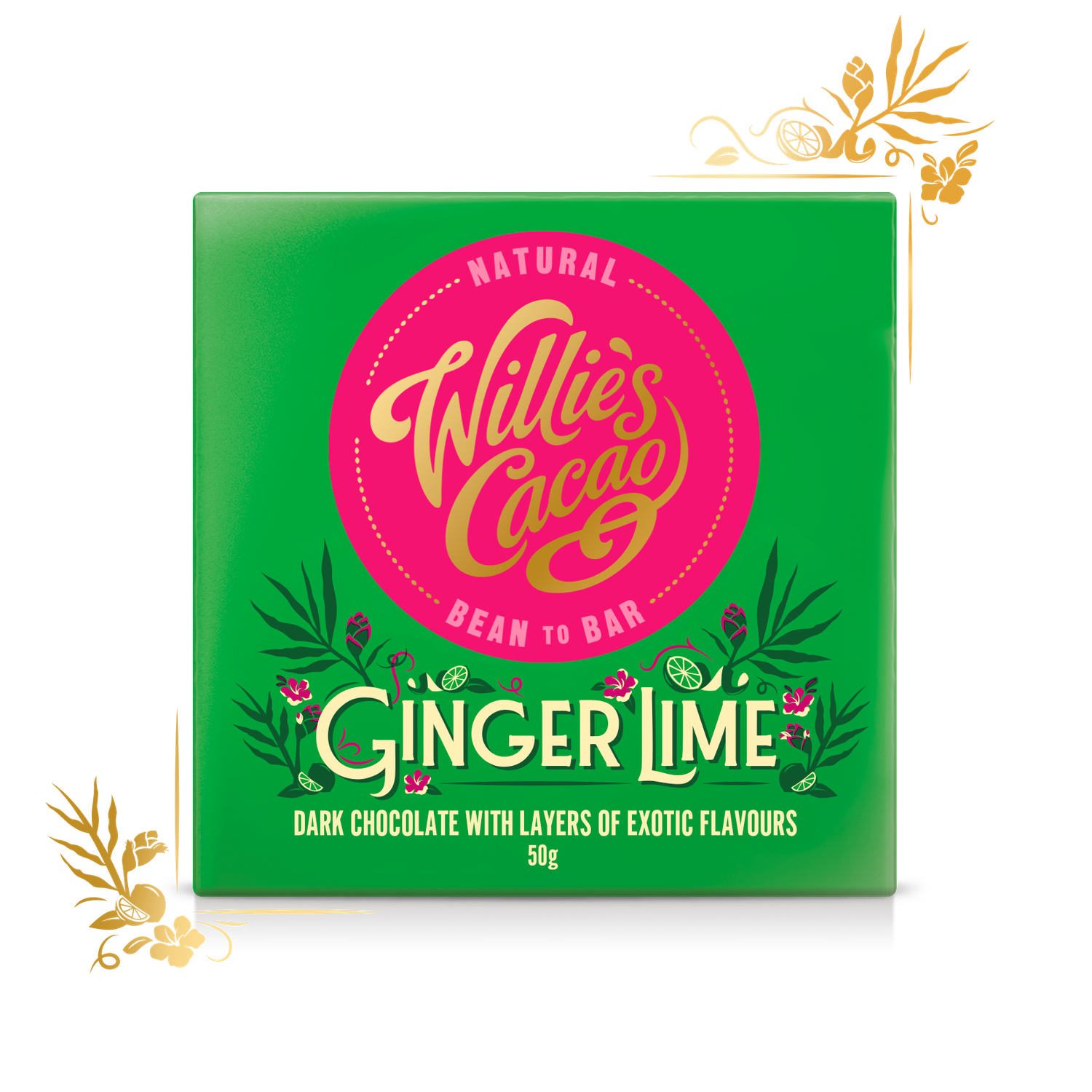 Willie's Cacao Dark Chocolate with Ginger Lime 50g