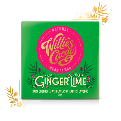 Willie's Cacao Dark Chocolate with Ginger Lime 50g