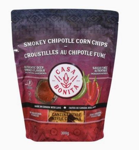 Casa Bonita Smokey Chipotle Corn Tortilla Chips 300g