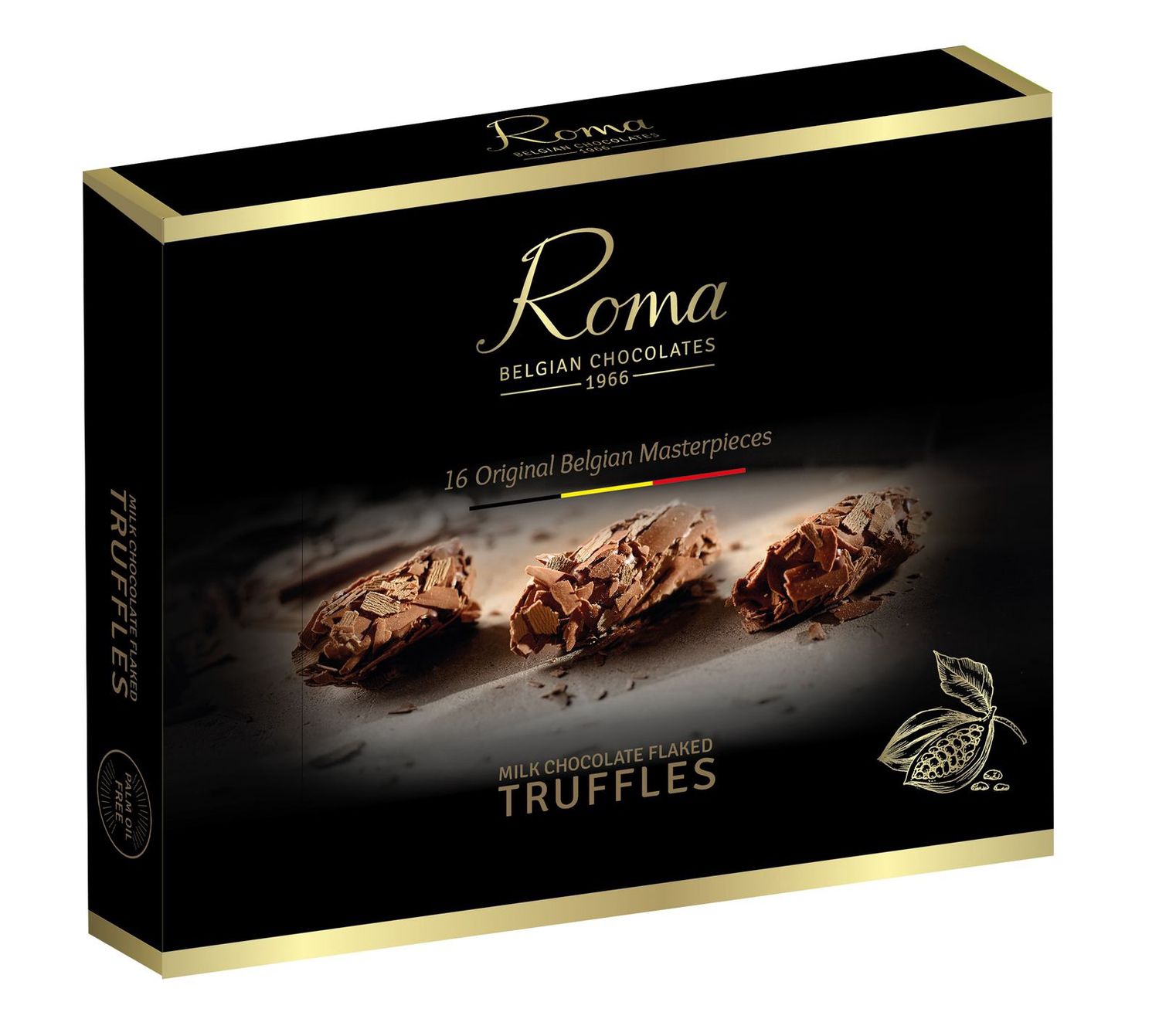 Roma Belgian Chocolates Milk Chocolate Flaked Truffles 200g