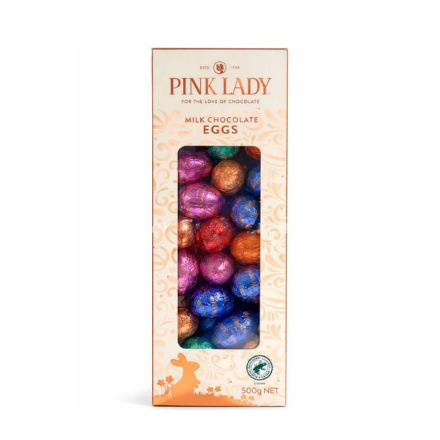 Pink Lady Milk Chocolate Eggs 500g