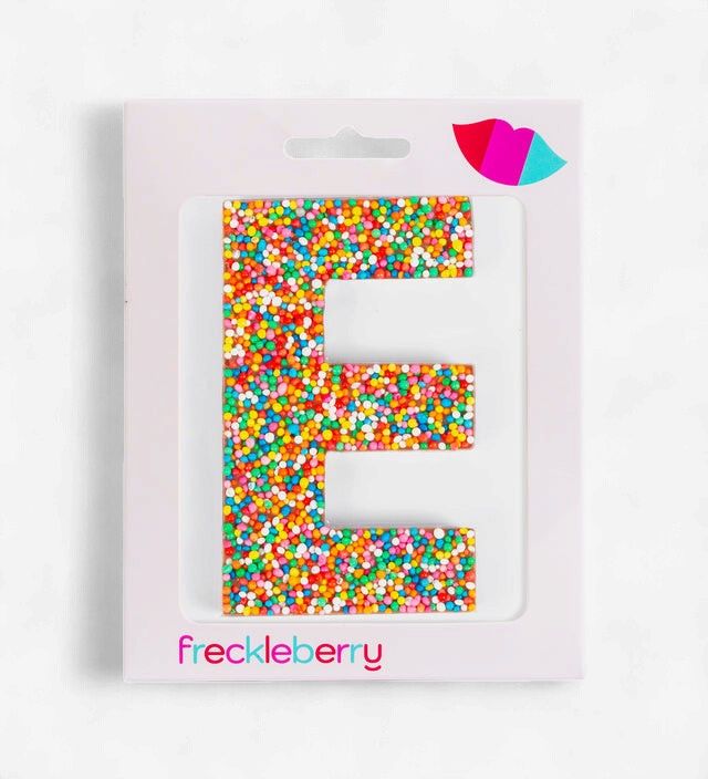 Freckleberry Milk Chocolate Freckle Letter E 40g