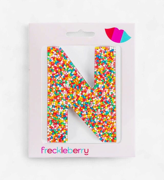 Freckleberry Milk Chocolate Freckle Letter N  40g