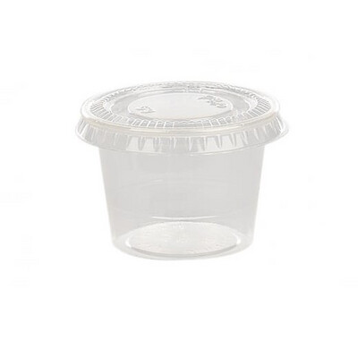 Pot cup 1 oz avec couvercle x10