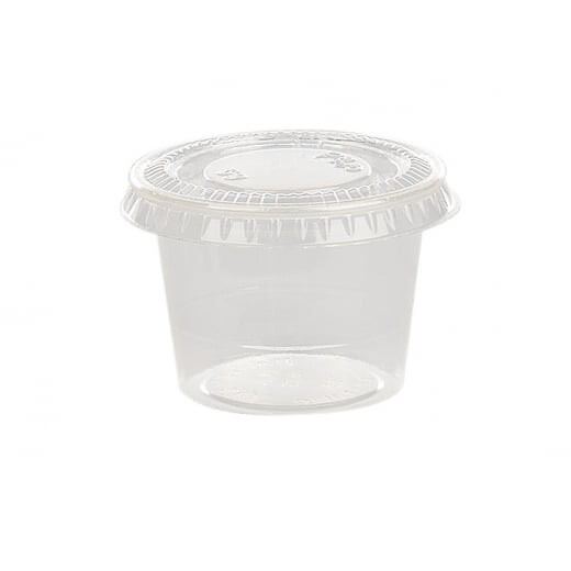 Pot cup 1 oz avec couvercle x10