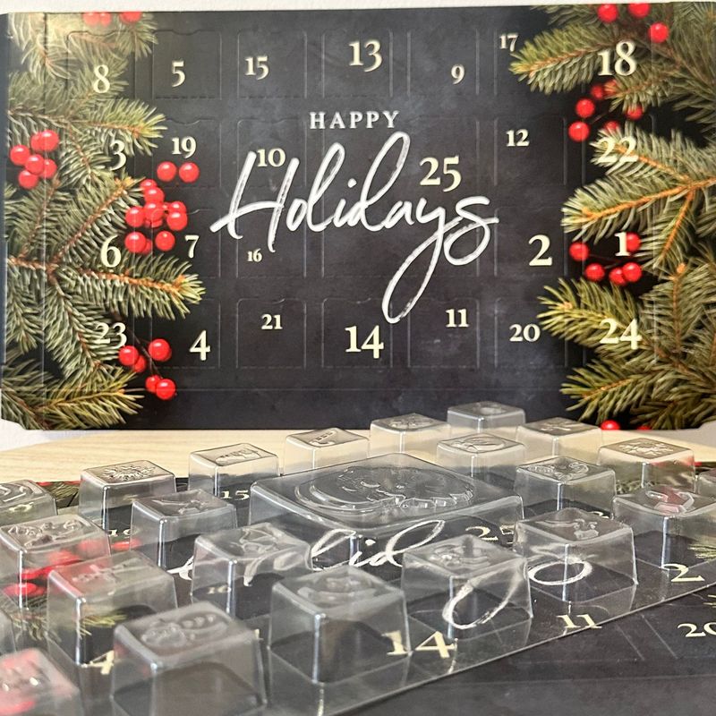 Calendrier de l’avent fondants parfumés Happy holidays