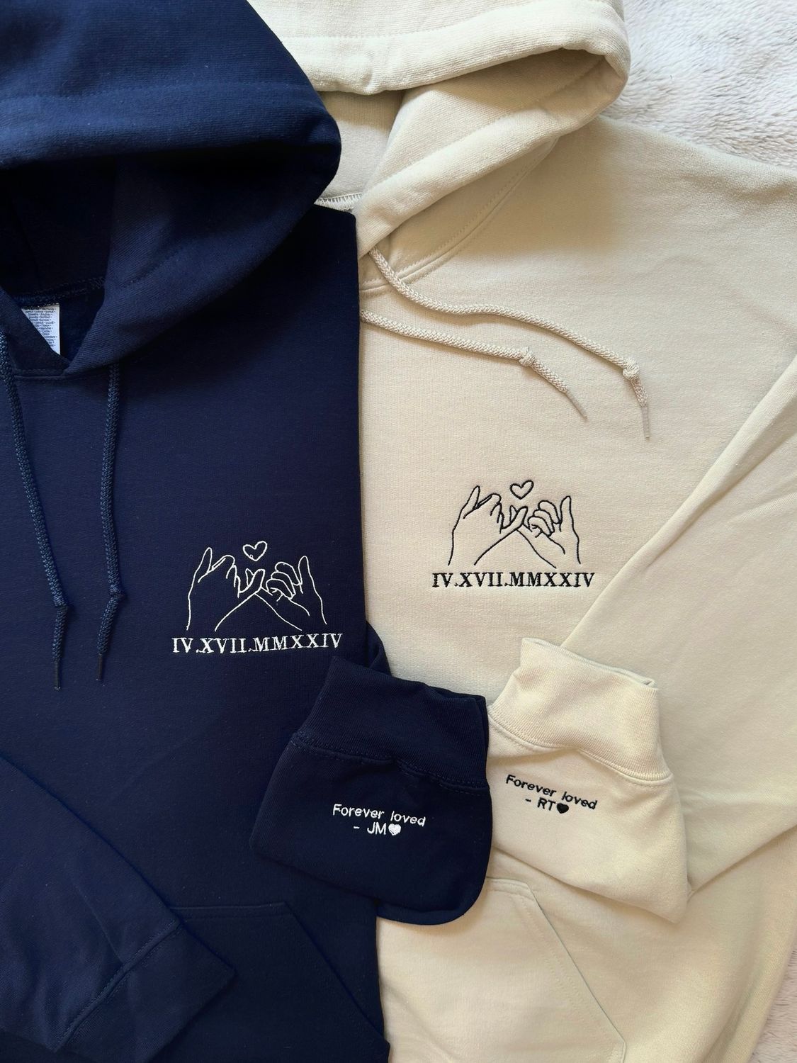 Pinky Promise Matching Set - custom sleeves &amp; roman numerals under design option