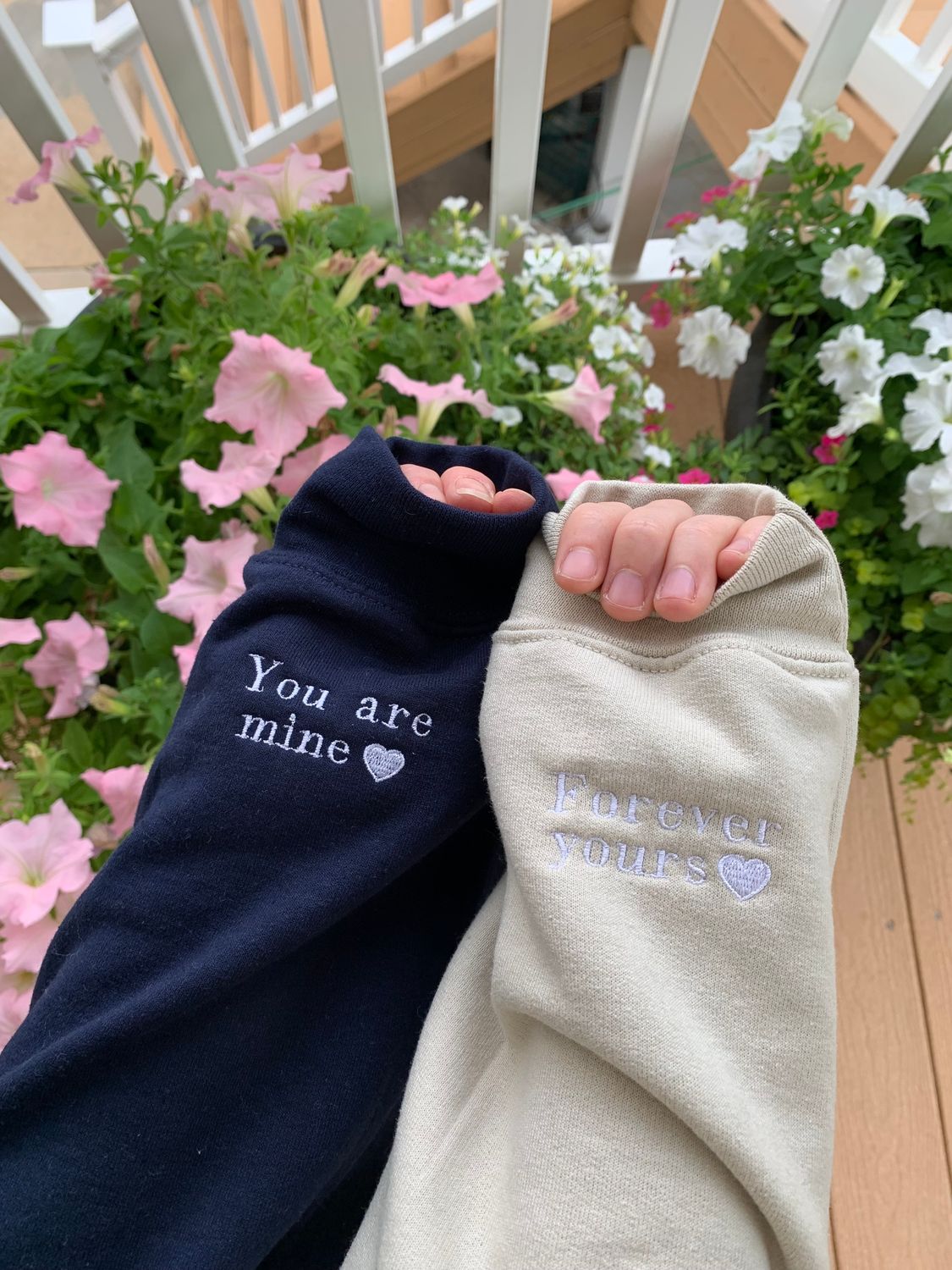 Custom Sleeve Text Embroidery on Hoodie or Sweatshirt (Individual - ONLY RECEIVING ONE)