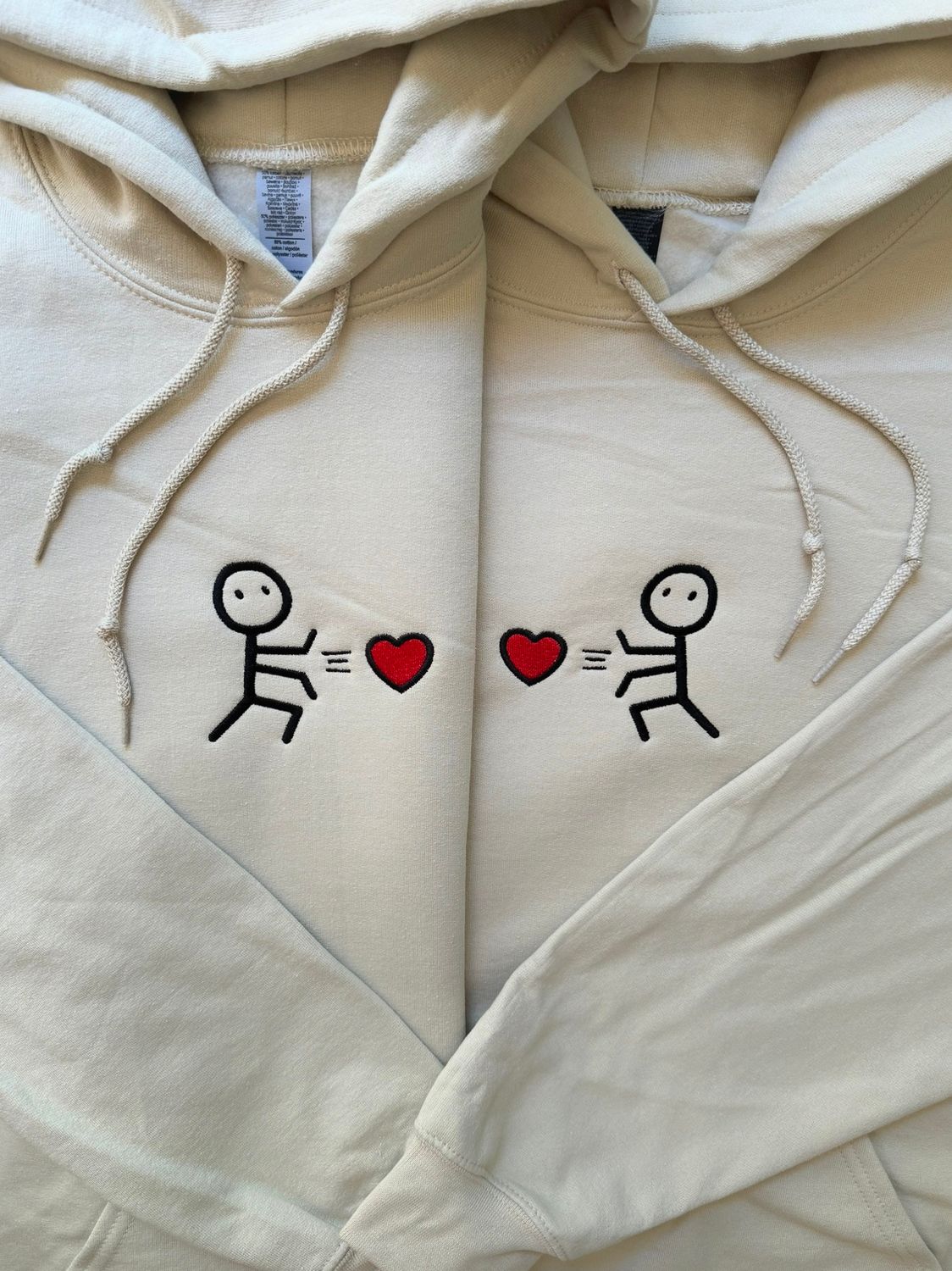 Stick Figure Love Matching Couples/ Besties Set - custom sleeve option