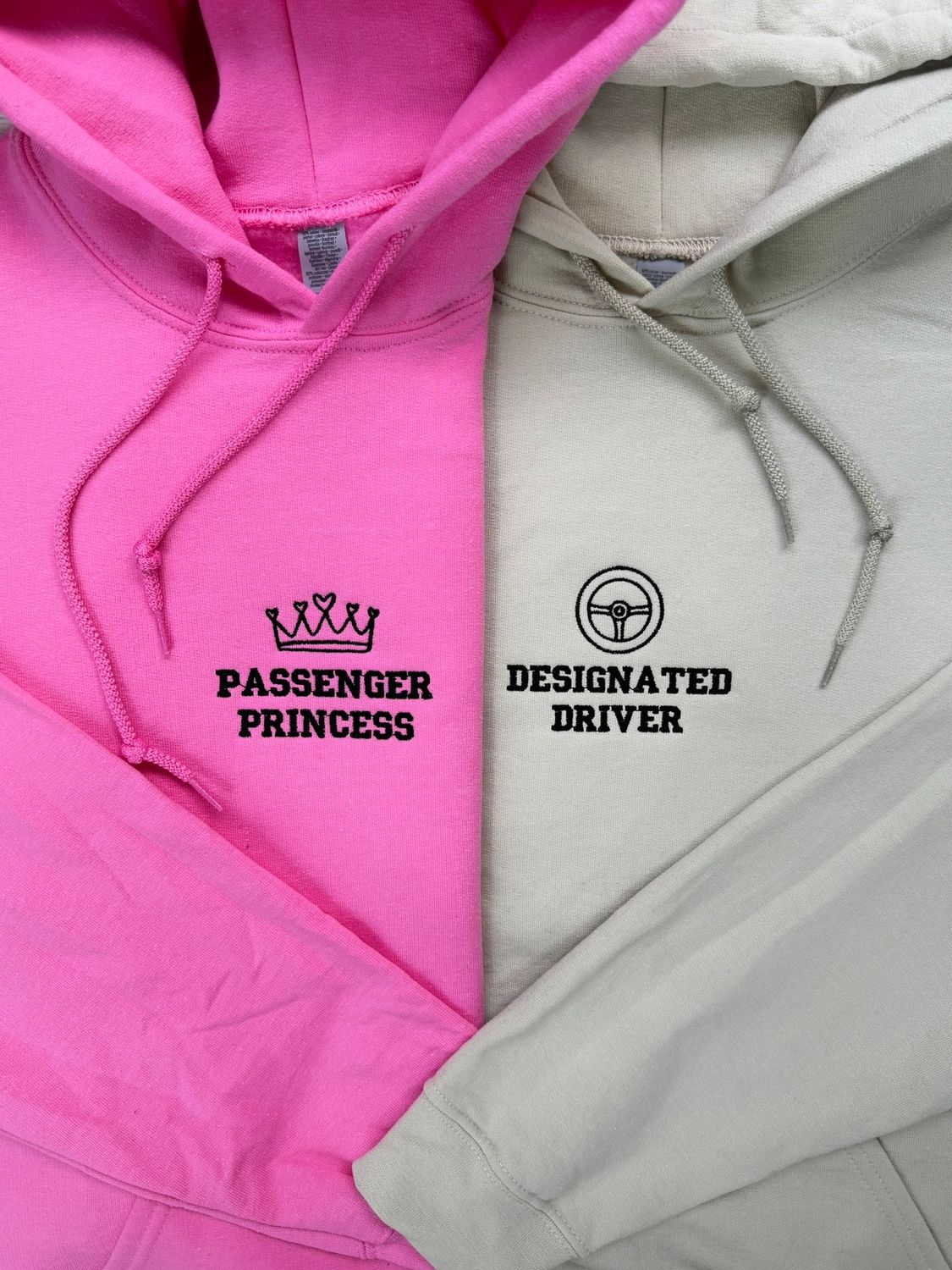 Passenger Princess + Designated Driver Matching Couples Set - custom sleeve option