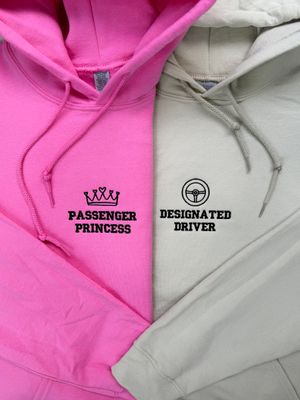 Passenger Princess + Designated Driver Matching Couples Set - custom sleeve option