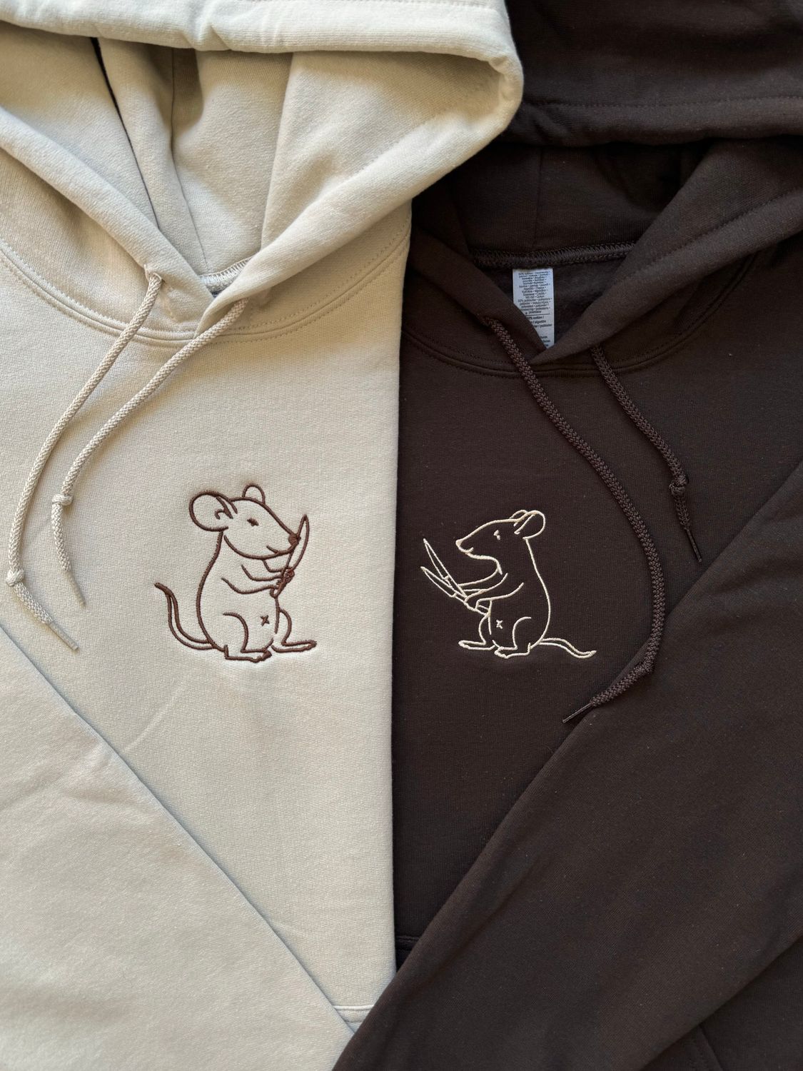 Rats with Knives Matching Embroidery Set - custom sleeve option