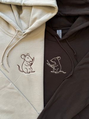 Rats with Knives Matching Embroidery Set - custom sleeve option